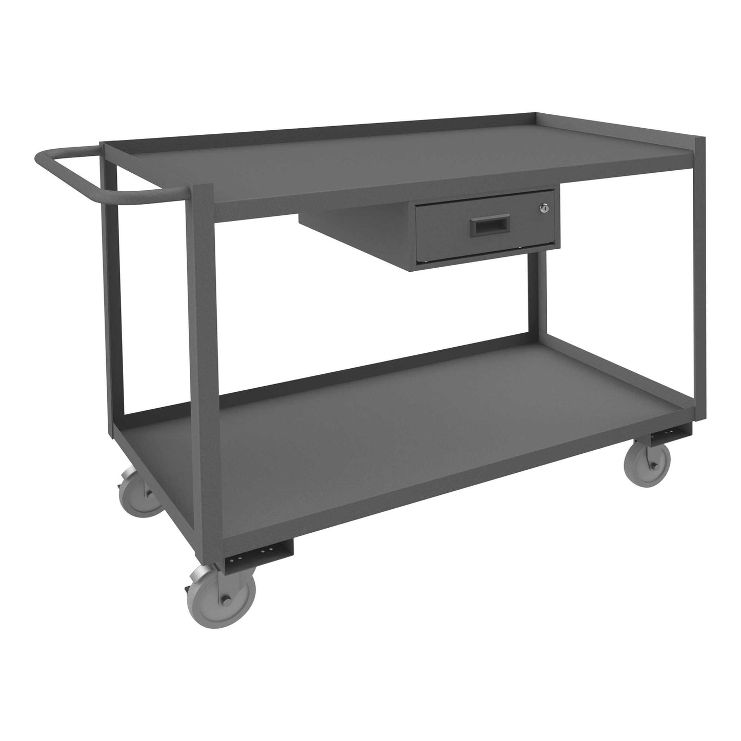 Durham RSC-2448-2-1DR-95 STOCK CART, 2 SHELF, 1 DRAWER, 24-1/4 X 54-1/4 X 37-5/8