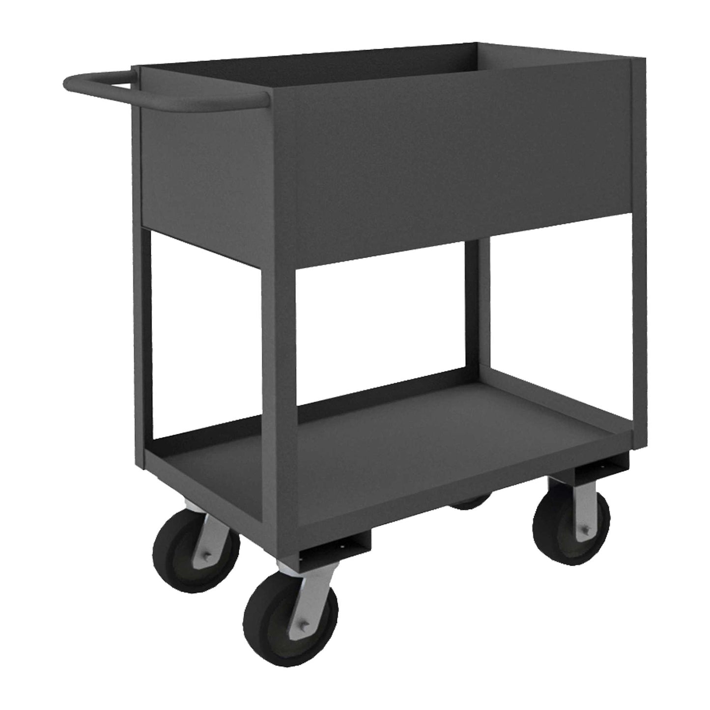 Durham RSC12-2436-2-3.6K-95 STOCK CART, 2 SHELVES WITH HIGH LIPS, 24-1/4 X 42-1/4 X 39