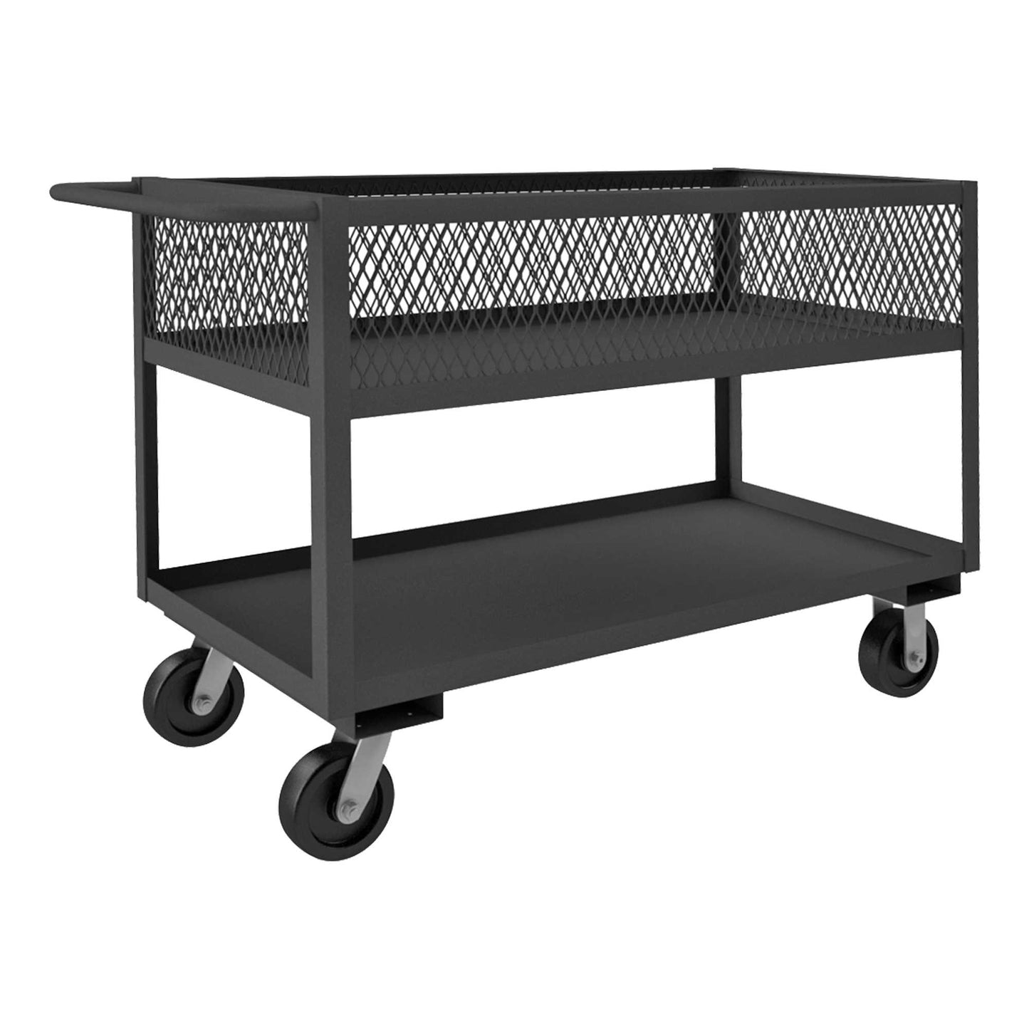 Durham RSC12-EX2448-2-3.6K-95 STOCK CART, 2 SHELVES WITH HIGH LIPS, 24-3/8 X 54-1/4 X 36-1/2