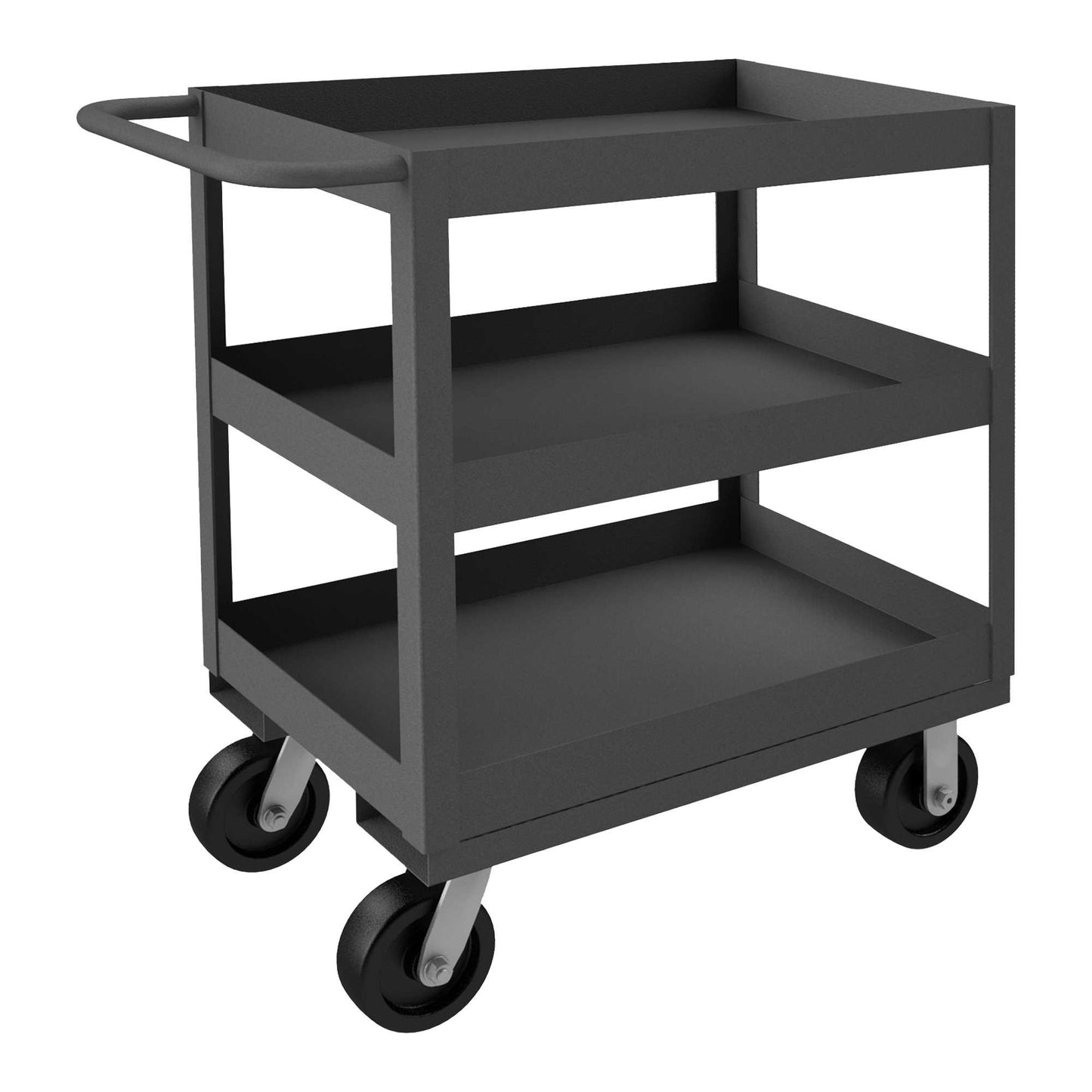 Durham RSC3-1830-3-3.6K-95 STOCK CART, 3 SHELVES WITH HIGH LIPS, 18-1/4 X 36-1/4 X 37-5/8