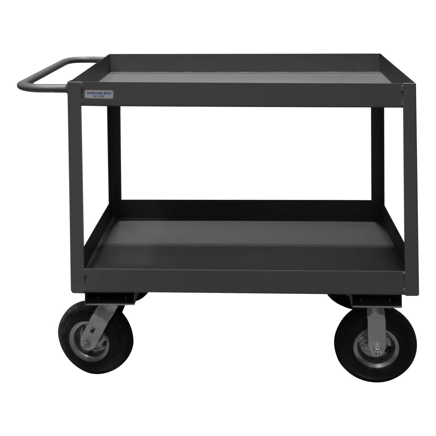 Durham RSC3-2436-2-8PN-95 STOCK CART, 2 SHELVES WITH HIGH LIPS, 24-1/4 X 42-1/4 X 41-1/4
