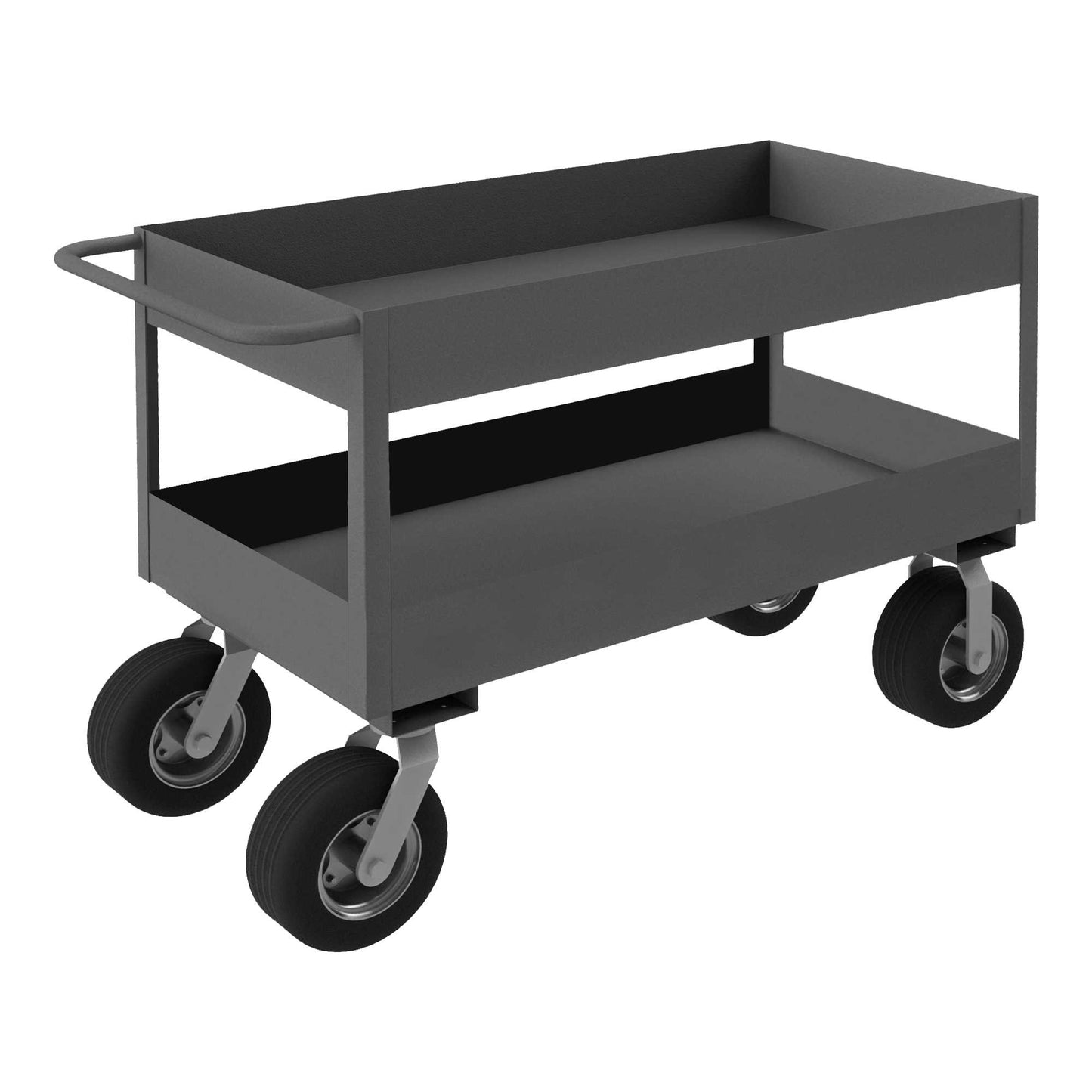 Durham RSC6-243636-2-10SPN-95 STOCK CART, 2 SHELVES WITH HIGH LIPS, 24-1/4 X 42-1/4 X 36