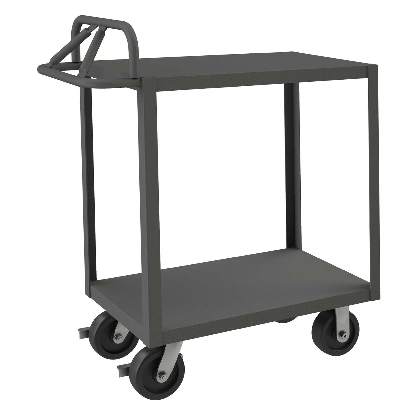 Durham RSCE-2448-2-3.6K-ALD-95 STOCK CART, 2 SHELF, ERGONOMIC HANDLE, 24-1/4 X 54-1/4 X 43-3/8