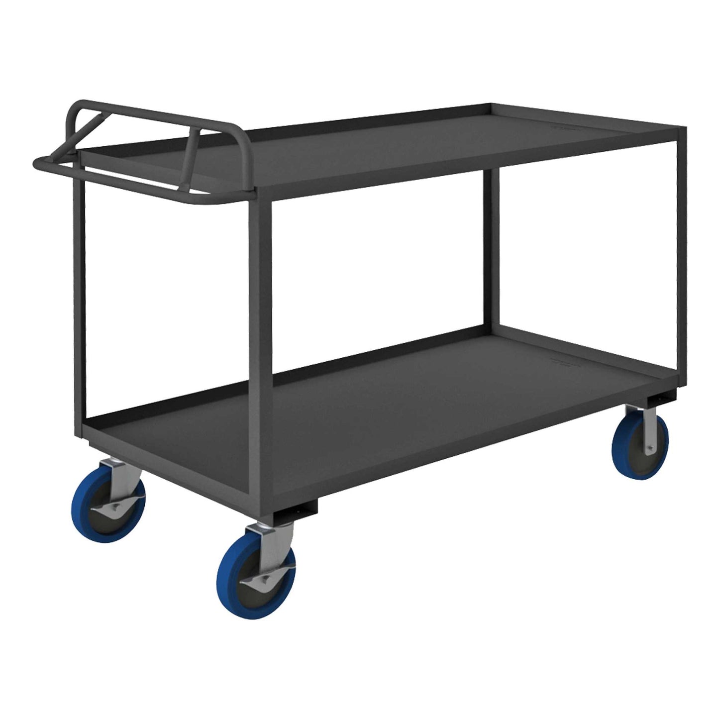 Durham RSCE-3060-2-3.6K-8PUSB-95 STOCK CART, 2 SHELF, ERGONOMIC HANDLE, 30-1/4 X 66-1/4 X 47-3/4