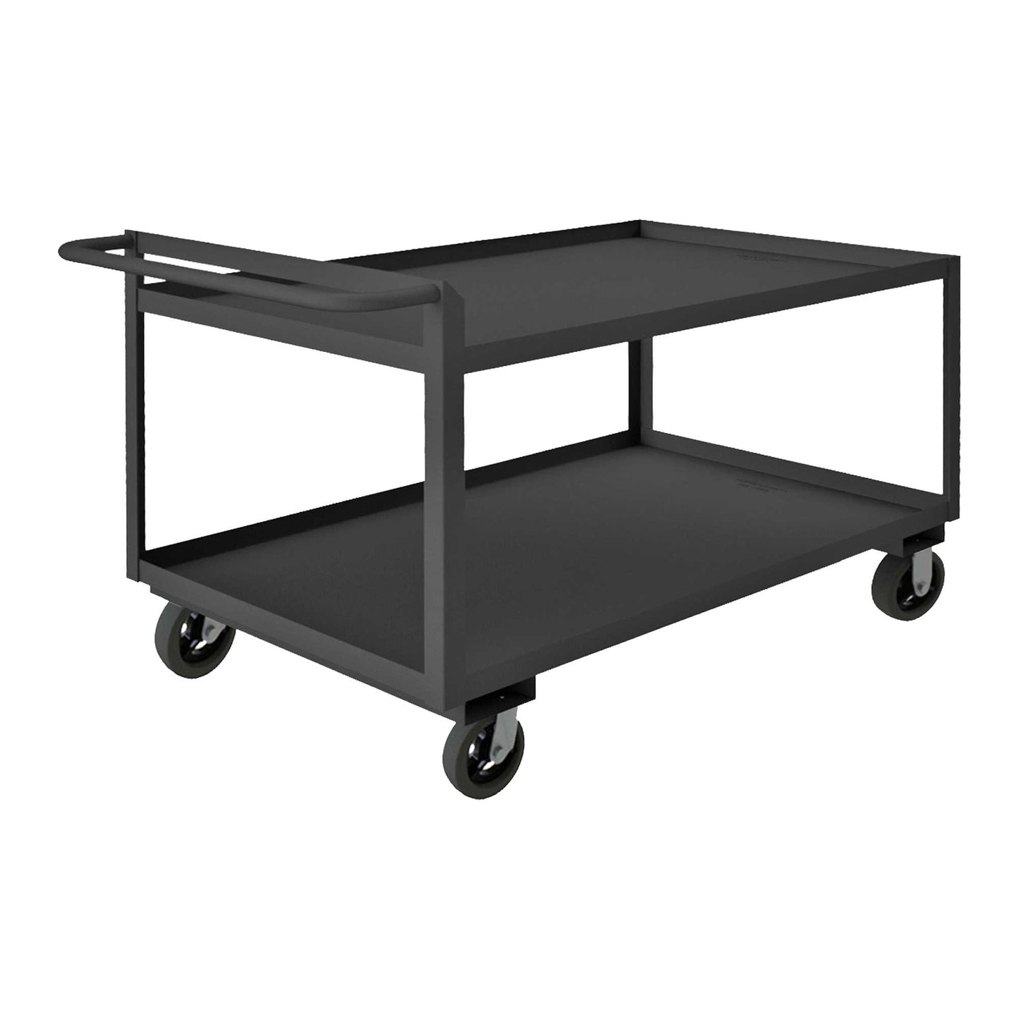 Durham RSCR243636ALU6MR95 STOCK CART, 2 SHELF, RAISED HANDLE, 24-1/4 X 42-1/4 X 36