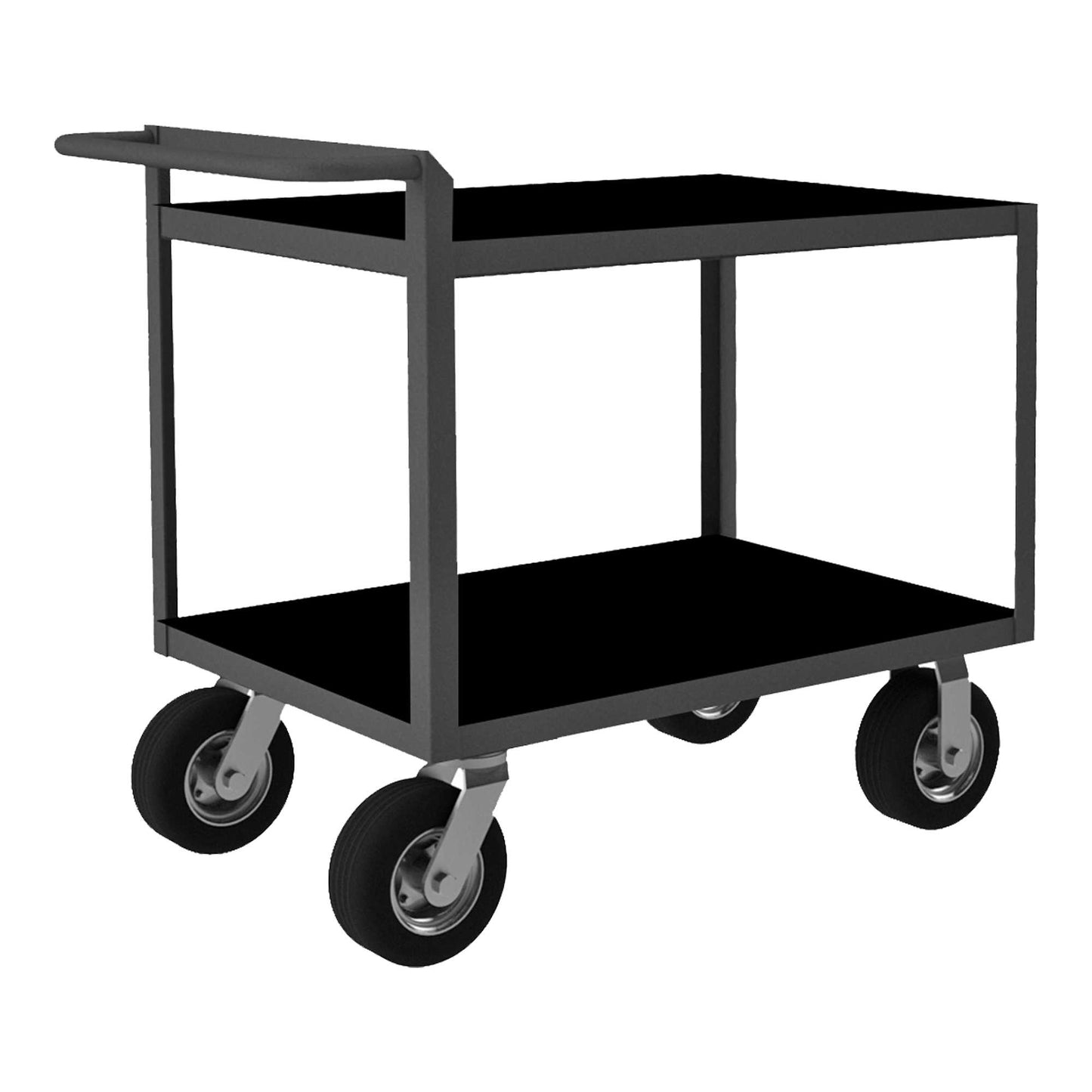 Durham RSCR243638ALDRM8PN95 STOCK CART, 2 SHELF, RAISED HANDLE, 24-1/4 X 42-1/4 X 37-7/8