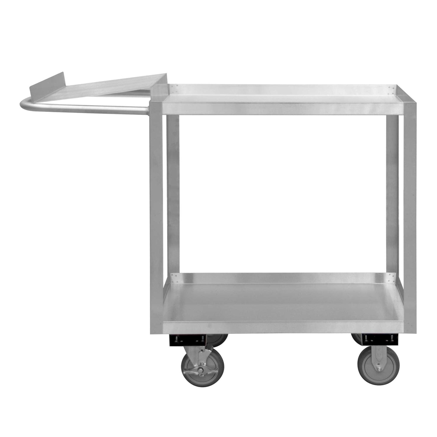 Durham SOPC1618362ALU5PU STAINLESS ORDER PICKING CART, 2 SHELVES, 18-1/8 X 51 X 39