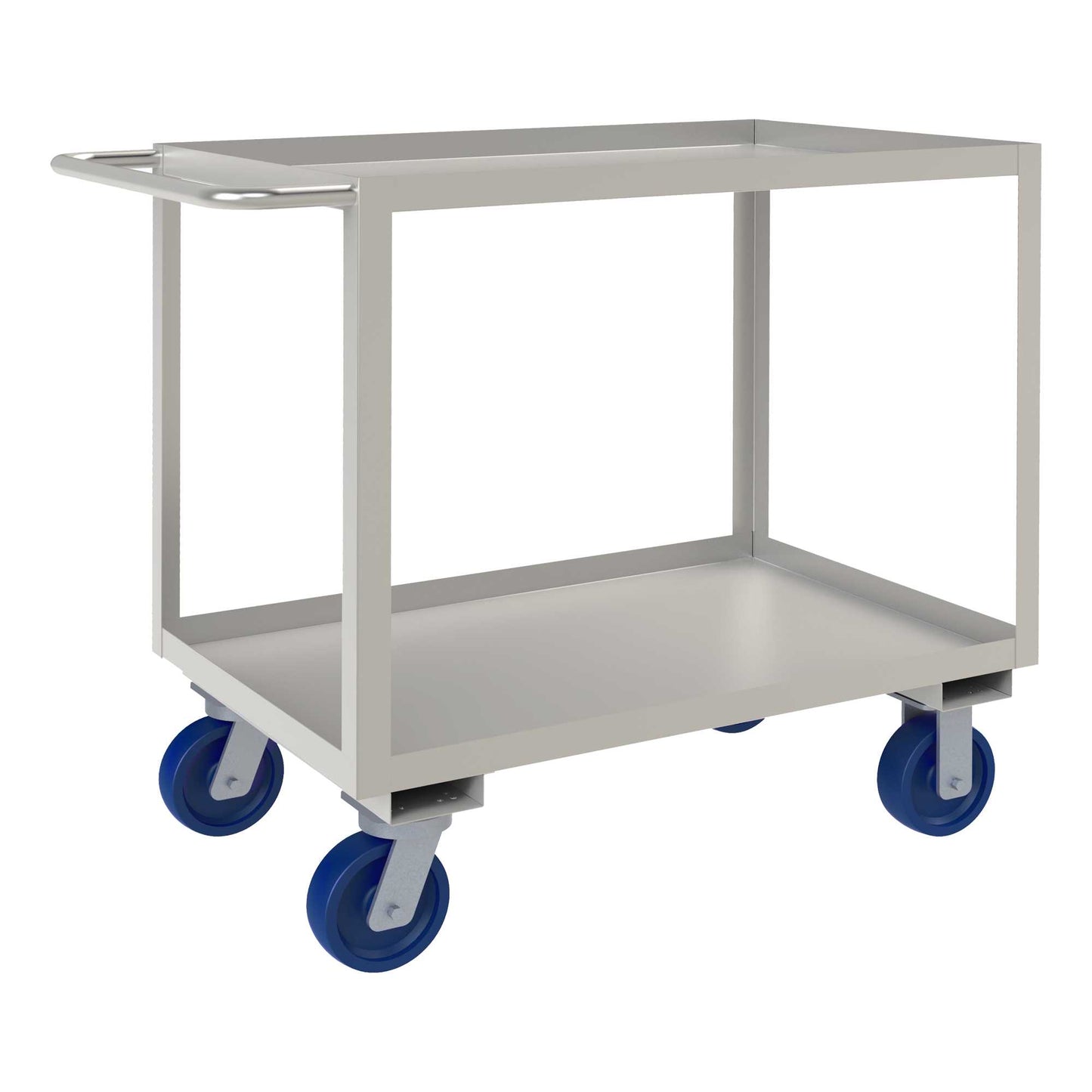 Durham SRSC1624362ALU6PU STAINLESS STEEL STOCK CART, 2 SHELVES, 24-1/8 X 42 X 36