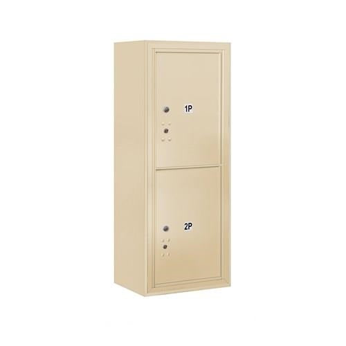 Mailboxes 3810S-2PSFP Salsbury 10 Door High Surface Mounted 4C Horizontal Parcel Locker with 2 Parcel Lockers in Sandstone with Private Sccess