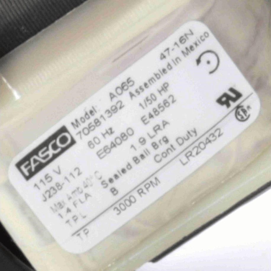 Fasco Rectangular Outlet Shaded Pole OEM Replacement Draft Inducer Blower, 115 Volts, Flange: No - A065