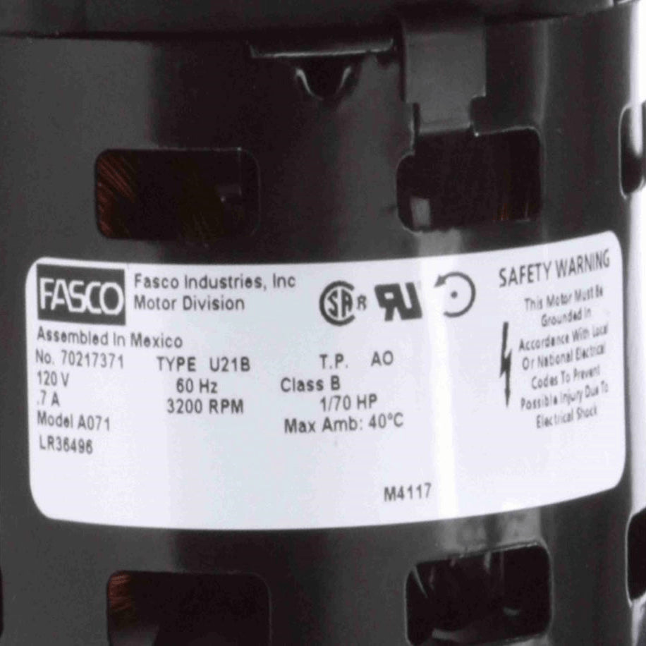 Fasco Round Outlet Shaded Pole Centrifugal Blower, 120 Volts, Flange: Yes - A071