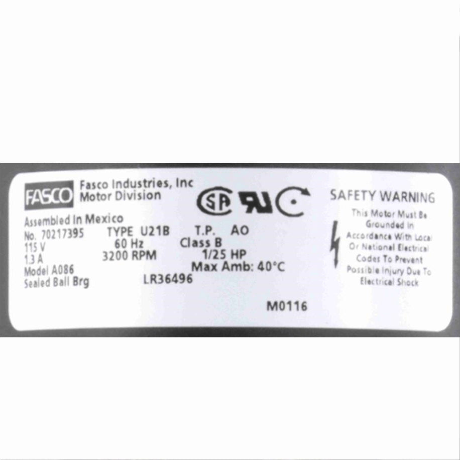 Fasco Round Outlet Shaded Pole OEM Replacement Draft Inducer Blower, 115 Volts, Flange: No - A086