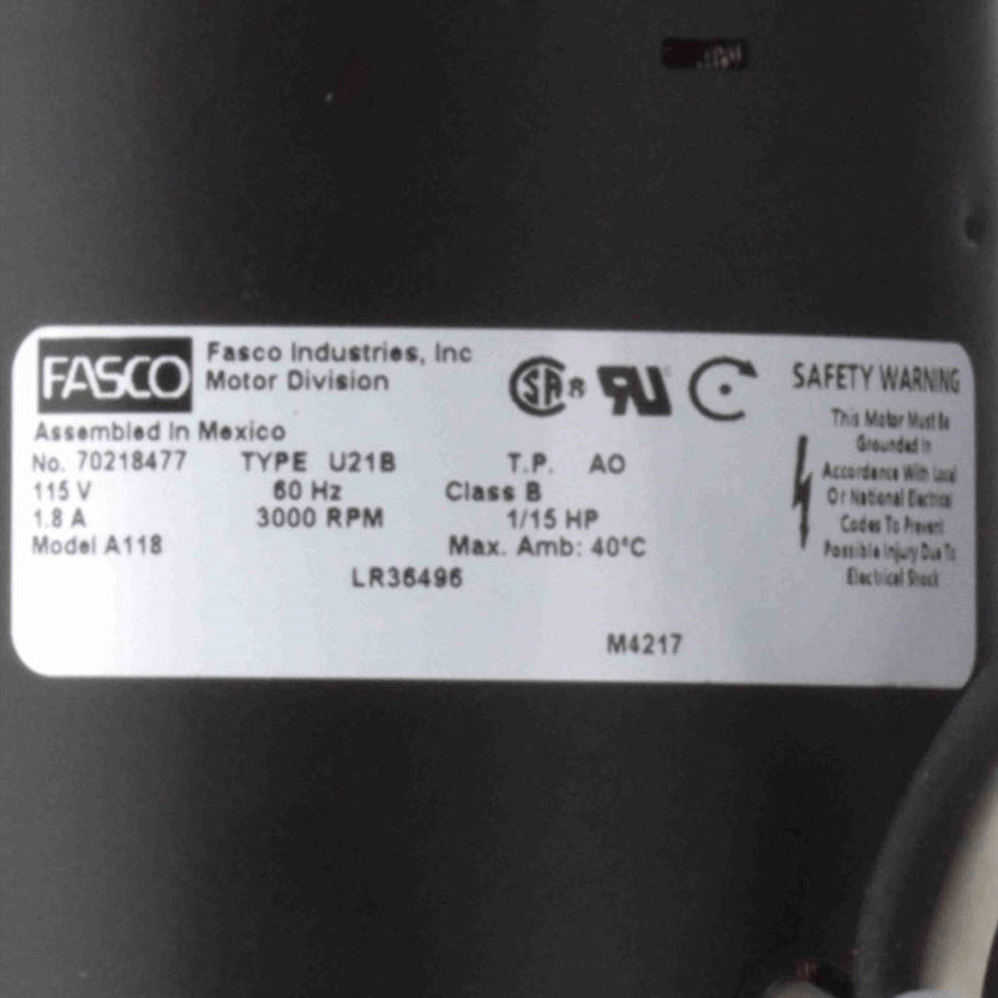 Fasco Rectangular Outlet Shaded Pole OEM Replacement Draft Inducer Blower, 115 Volts, Flange: No - A118