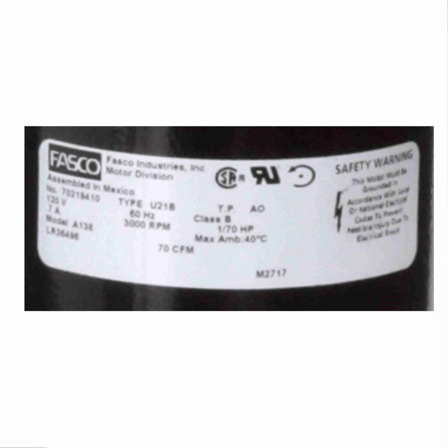 Fasco Round Outlet Shaded Pole OEM Replacement Draft Inducer Blower, 120 Volts, Flange: No - A138