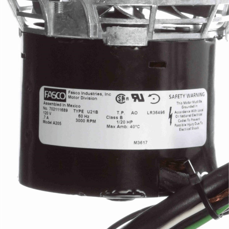 Fasco Round Outlet Shaded Pole OEM Replacement Draft Inducer Blower, 120 Volts, Flange: No - A205
