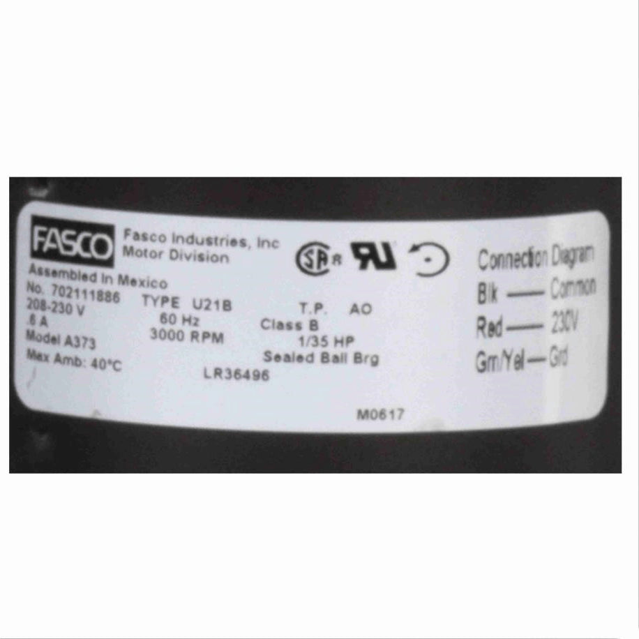 Fasco Rectangular Outlet Shaded Pole OEM Replacement Draft Inducer Blower, 208-230 Volts, Flange: No - A373