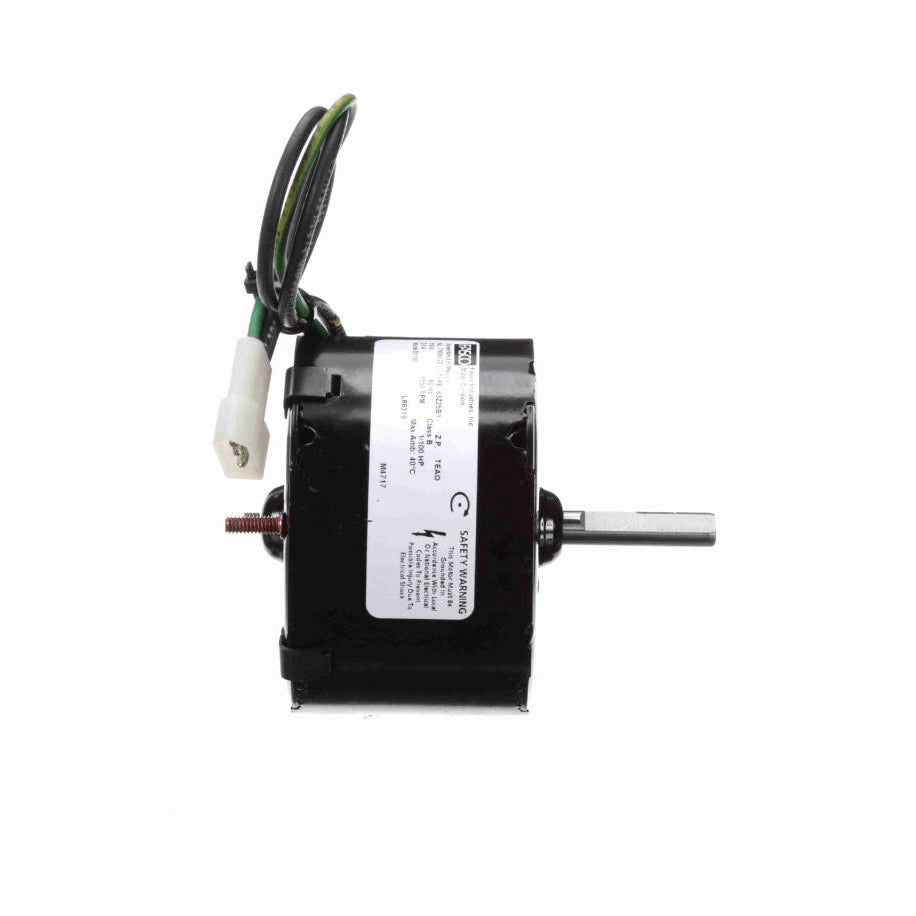 Fasco OEM Replacement Motor, 1/100 HP, 1 Ph, 60 Hz, 115 V, 1550 RPM, 1 Speed, 3.3" Diameter, TEAO - D1160