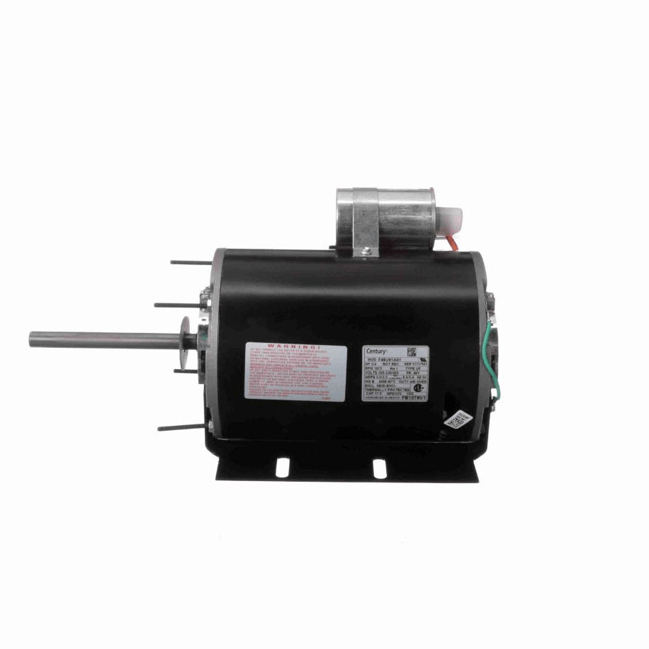 Century Condenser Fan Motor, 3/4 HP, 1 Ph, 60 Hz, 208-230/460 V, 1075 RPM, 1 Speed, 48 Frame, SEMI ENCLOSED - FB1076V1
