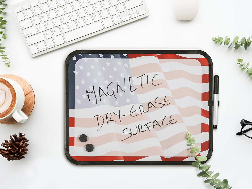 MasterVision CLK027202 American Flag Magnetic Dry-Erase Lap Board