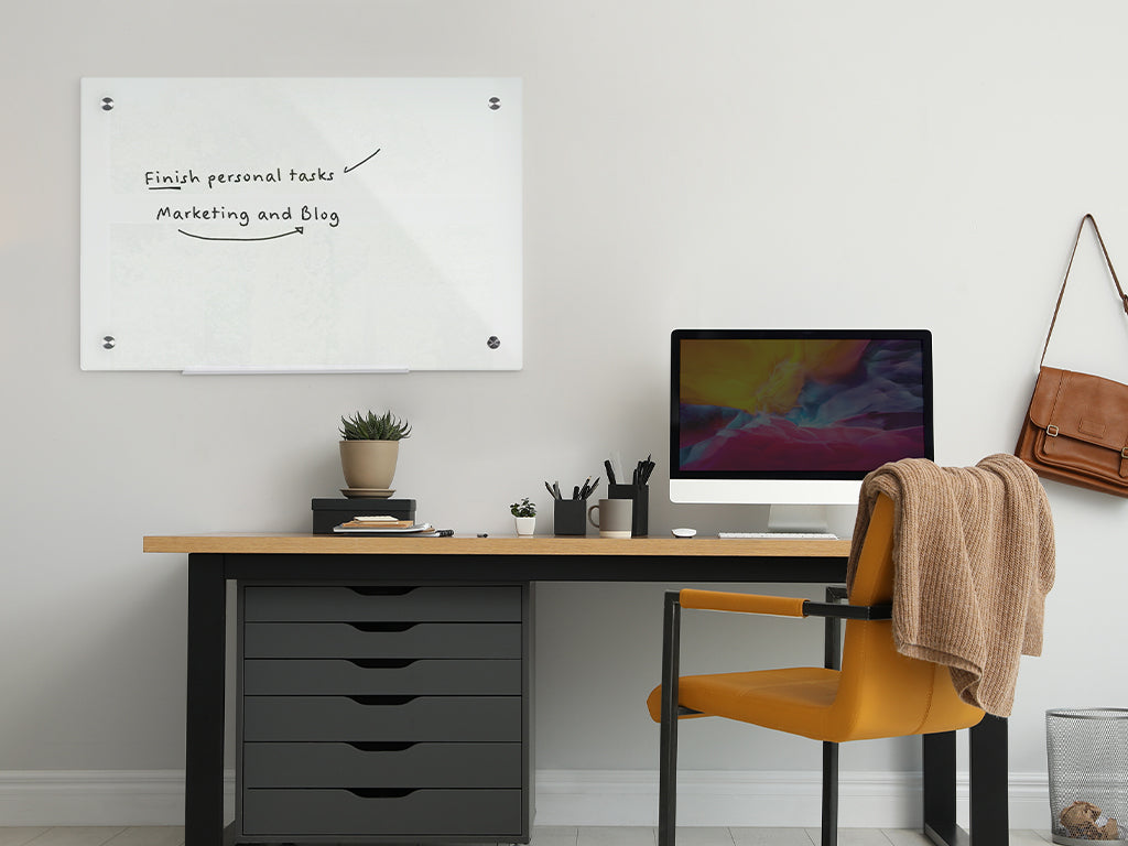 MasterVision GL044407 River Glass Non-Magnetic Dry-Erase Board