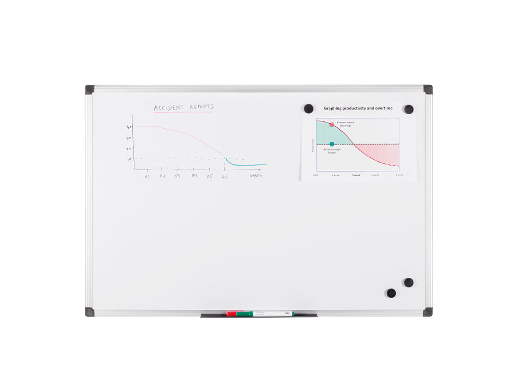 MasterVision MA3807170 Maya Series Magnetic Steel Aluminum Frame Whiteboard