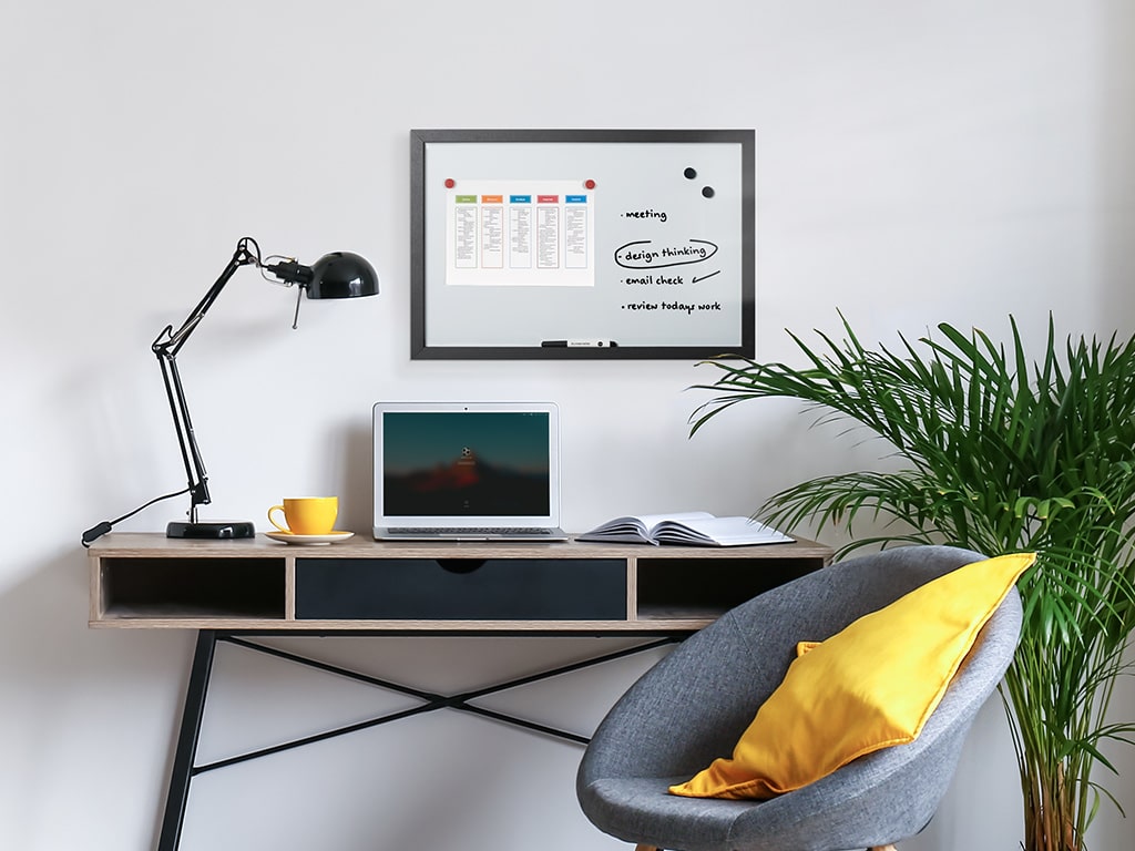 MasterVision MM040011619 Black Magnetic Dry-Erase Board