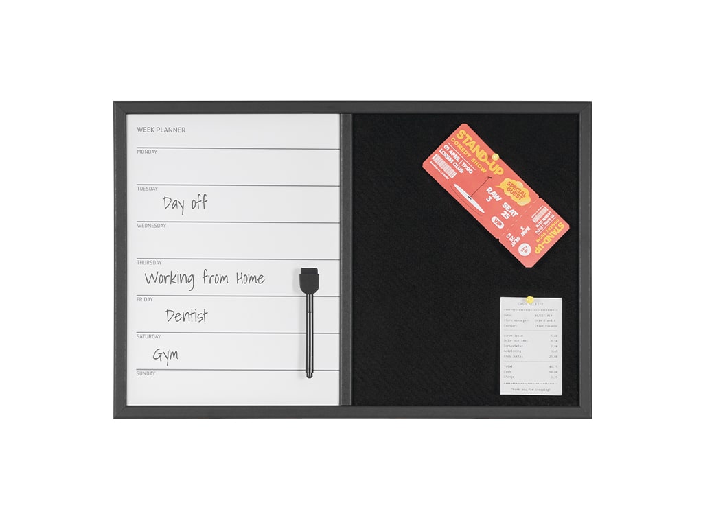 MasterVision MX04445161 2-In-1 Magnetic Weekly Planner Board