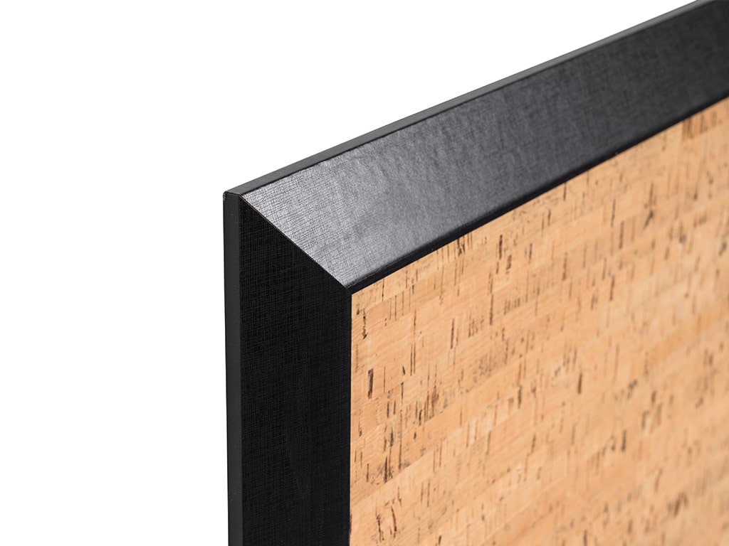 MasterVision SF0422581012 Black Kamashi Natural Cork Bulletin Wood Framed Board