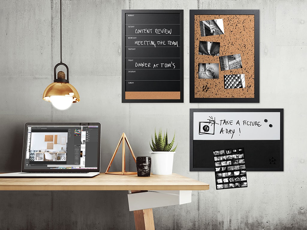 MasterVision SF2414121616 Black Speckled Natural Cork Board