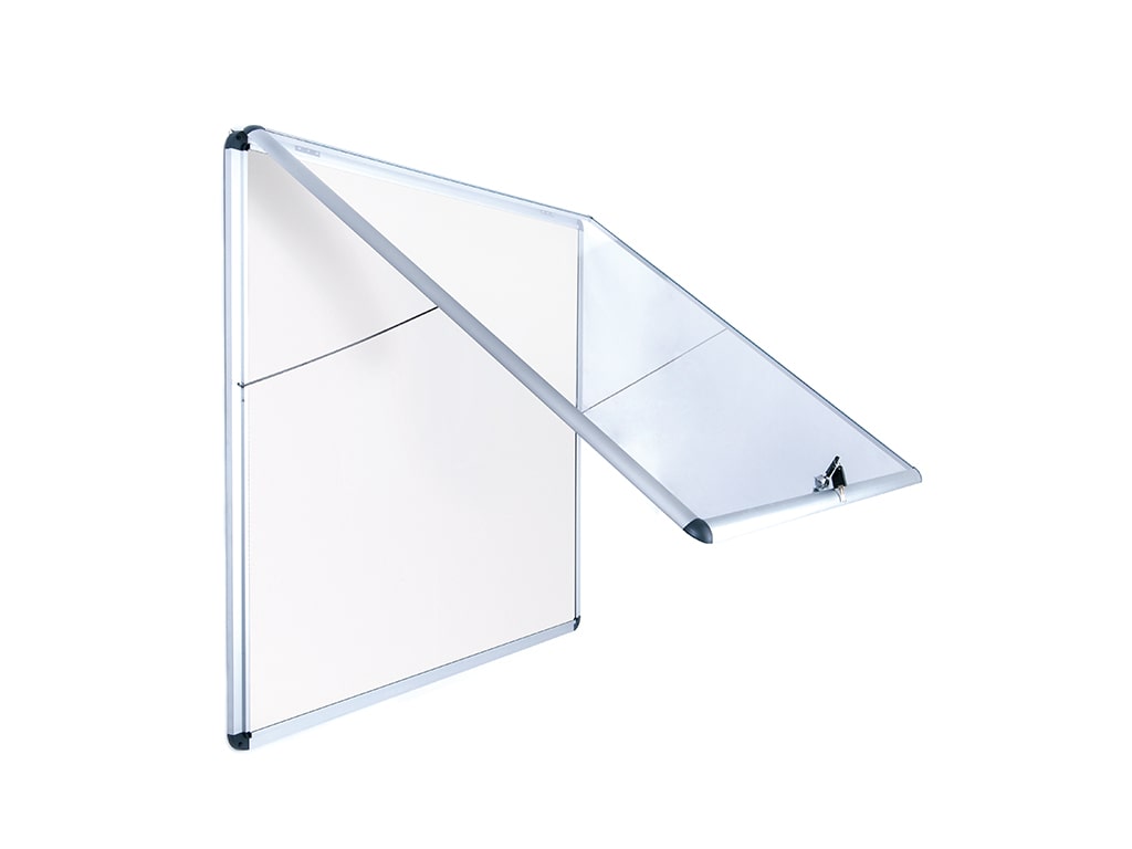 MasterVision VT380109150 Slimline Magnetic Single Top Hinged Door Enclosed Board