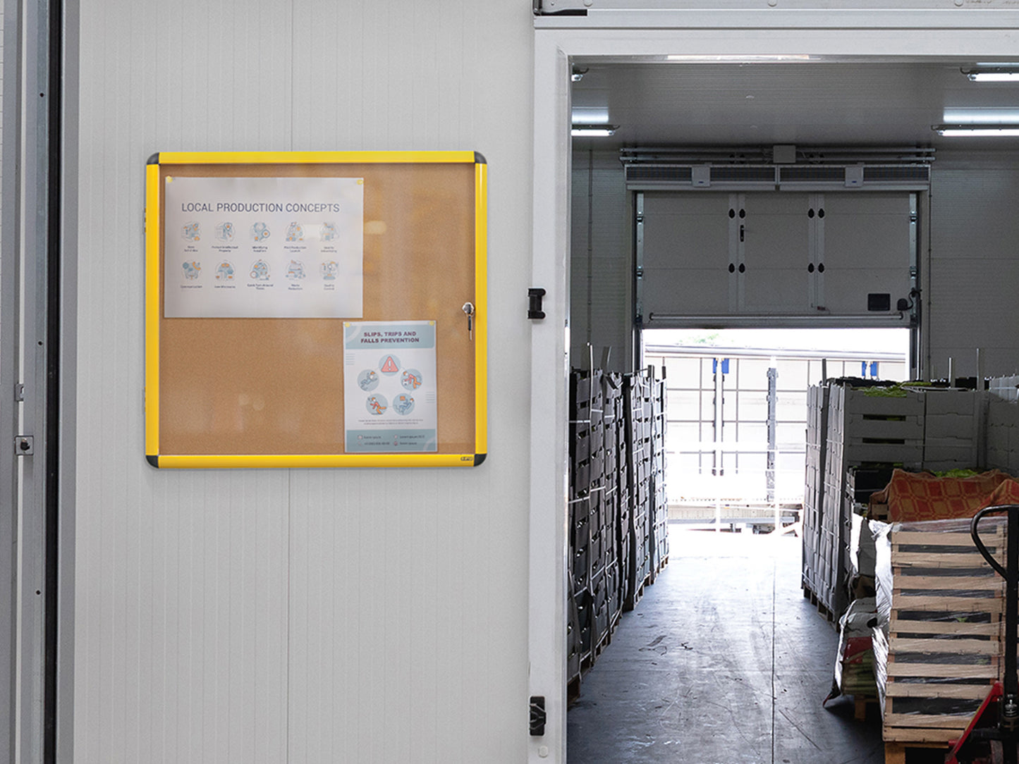 MasterVision VT6301611511 Industrial Cork Surface Enclosed Bulletin Board