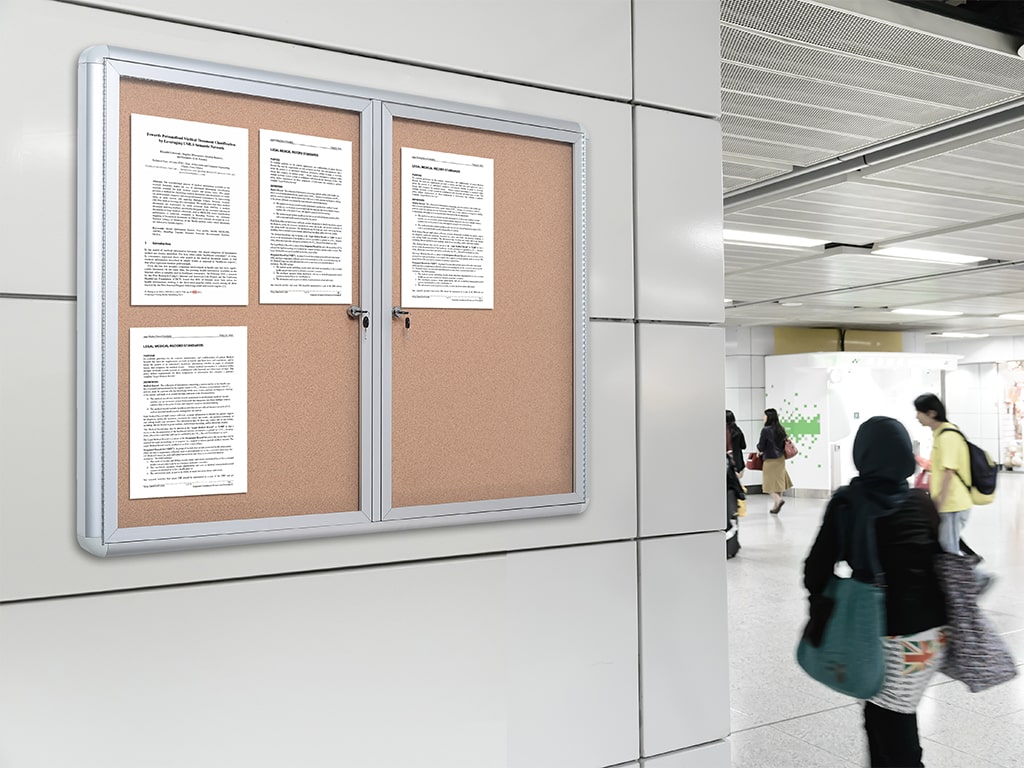 MasterVision VT910101720 Cork Indoor Enclosed Bulletin Board