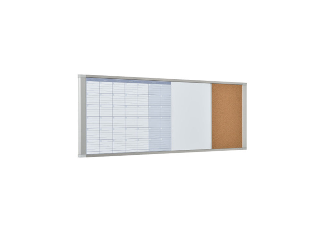 MasterVision XA429993700 Cubicle Workstation Cork/Magnetic Steel Whiteboard & Calendar