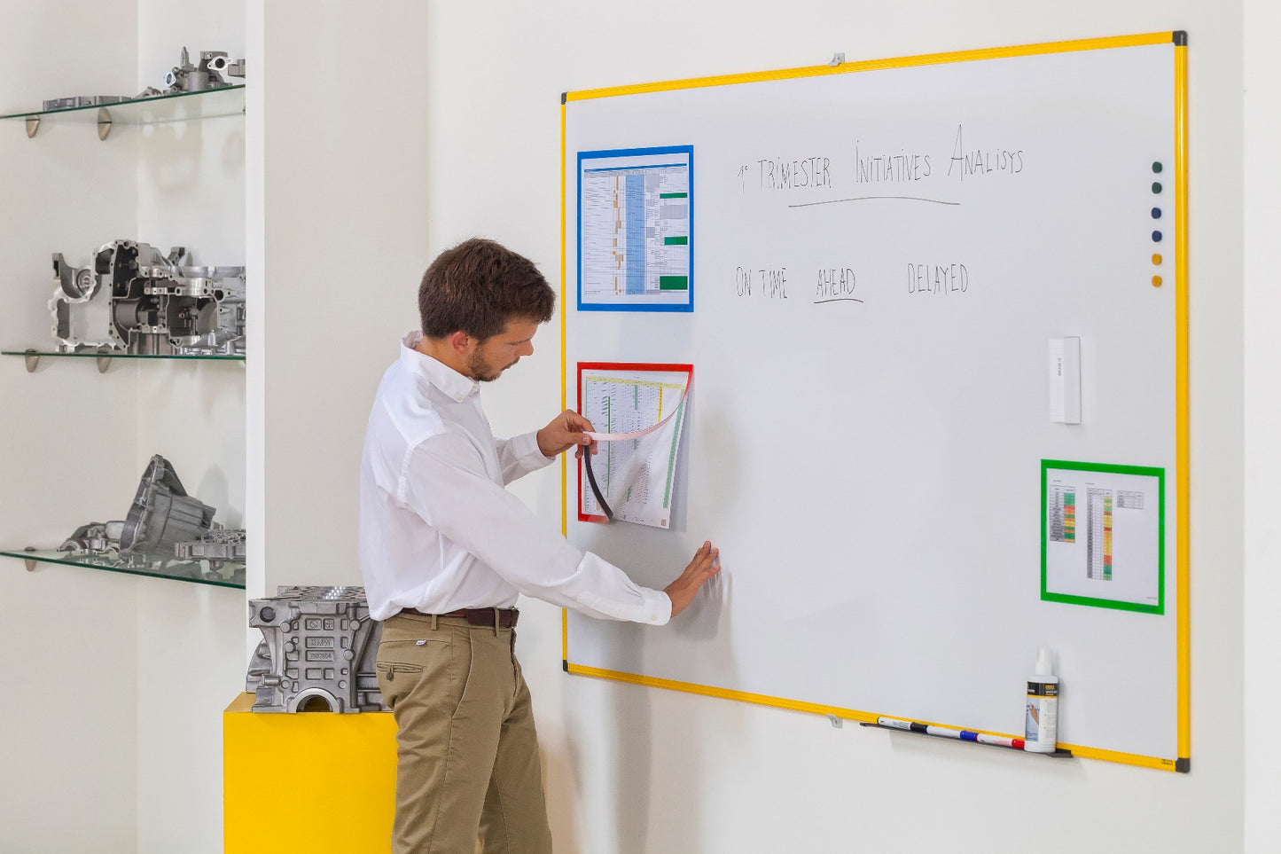 MasterVision MA0515177 Industrial Series Magnetic Steel Whiteboard