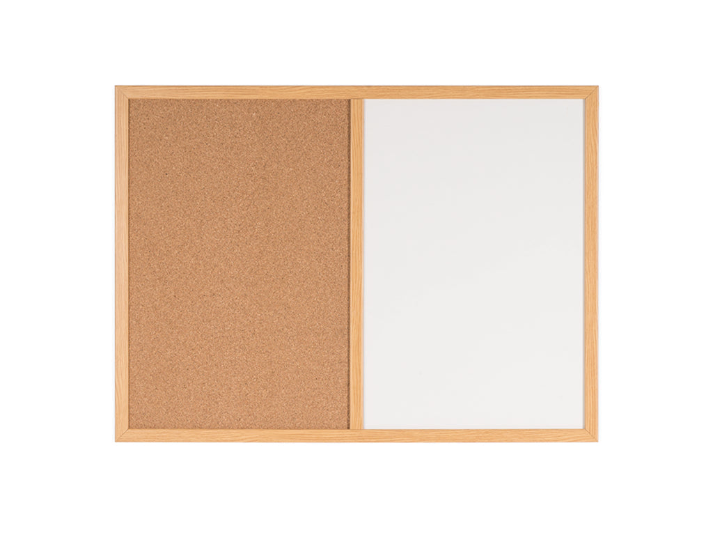 MasterVision MX141212319 Maya Series Cork Combo Board Wood Finish Frame