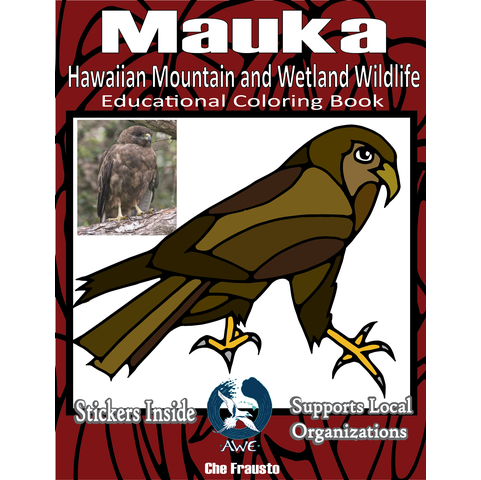 Paradise Clay AWE004 Mauka Hawaiian Mountain and Wetland Wildlife Educational - Coloring Book
