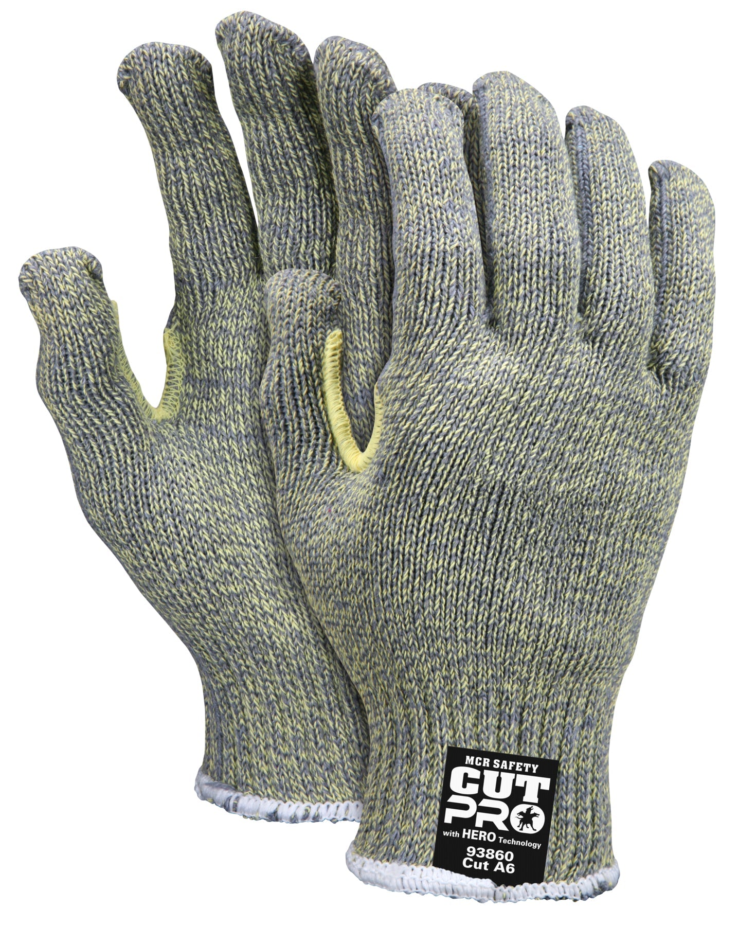 MCR Safety 93860S MCR Safety Cut Pro® with Hero™ Technology 7-Gauge Regular Weight Shell Made with ARX® Aramid Fibers Uncoated Cut Resistant Work Gloves (1 DZ)