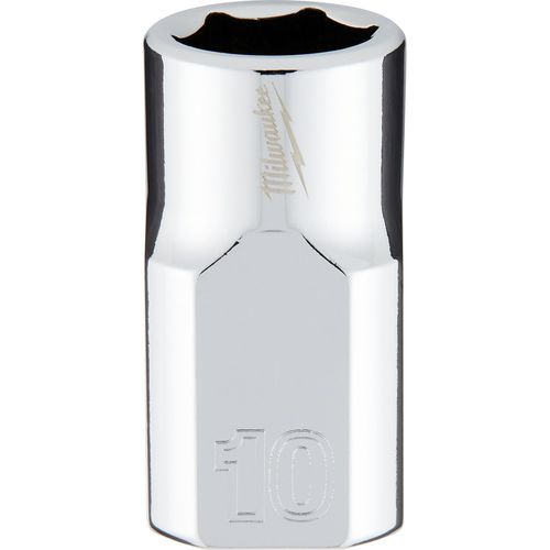 Milwaukee Tool 45-34-9080 3/8" Drive 10mm Metric Socket with FOUR FLAT Sides, 1 EA