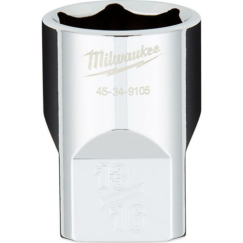 Milwaukee Tool 45-34-9105 1/2" Drive 13/16" SAE 6-Point Socket with FOUR FLAT Sides, 1 EA