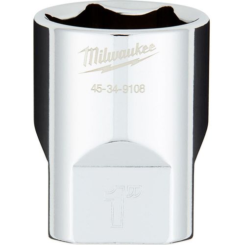 Milwaukee Tool 45-34-9108 1/2" Drive 1" SAE 6-Point Socket with FOUR FLAT Sides, 1 EA