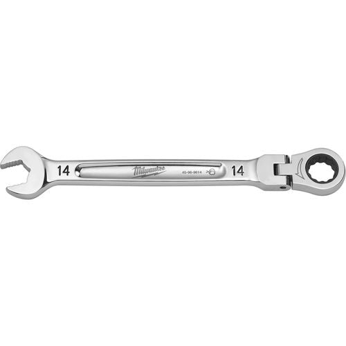 Milwaukee Tool 45-96-9614 14mm Flex Head Ratcheting Combination Wrench, 1 EA