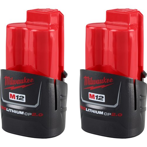 Milwaukee Tool 48-11-2422 M12 REDLITHIUM CP2.0 Battery, 2 EA/PK
