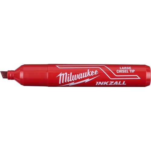 Milwaukee Tool 48-22-3256 INKZALL (12) Large Chisel Tip Red Marker, 12 EA/PK
