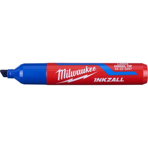 Milwaukee Tool 48-22-3257 INKZALL (12) Large Chisel Tip Blue Marker, 12 EA/PK