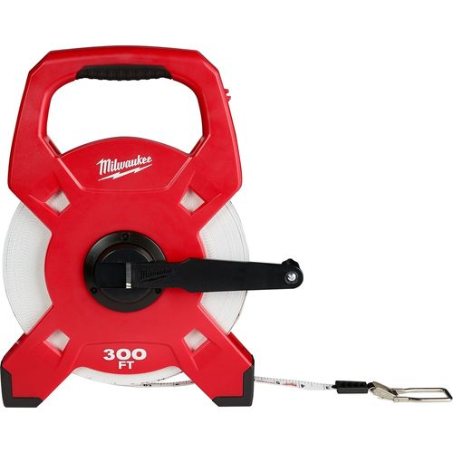 Milwaukee Tool 48-22-5303 300' Fiberglass Open Reel Long Tape Measure, 1 EA
