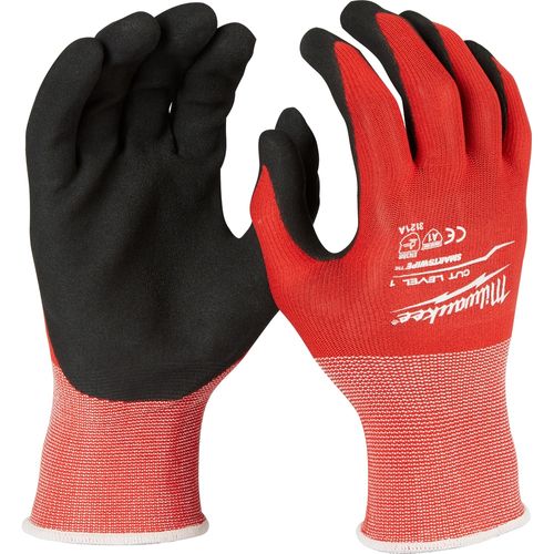 Milwaukee Tool 48-22-8900E Cut Level 1 Nitrile Dipped Gloves (Small), 12 PR/PK
