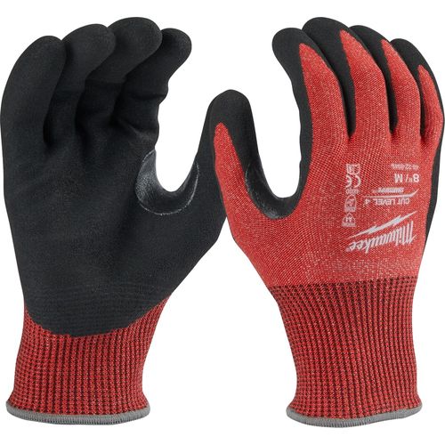 Milwaukee Tool 48-22-8946B 12 Pair Cut Level 4 Nitrile Dipped Gloves (Medium), 12 PR/PK