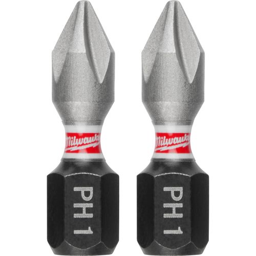 Milwaukee Tool 48-32-4111 SHOCKWAVE Impact Phillips #1 Insert Bits, 25 EA/PK