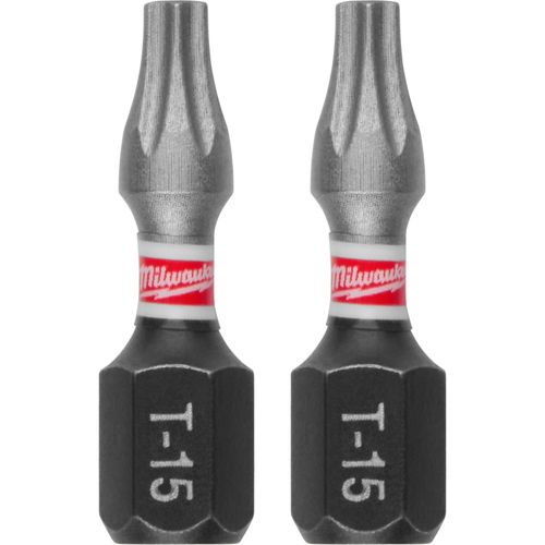 Milwaukee Tool 48-32-4734 SHOCKWAVE Impact Duty 1" TORX T15 Insert Bits, 25 EA/PK