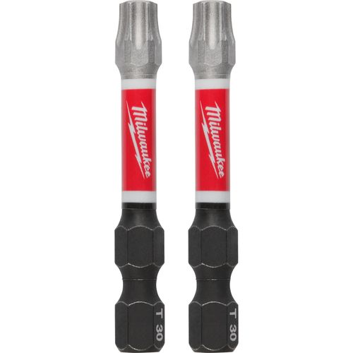 Milwaukee Tool 48-32-4914 SHOCKWAVE Impact Duty 2" TORX T30 Power Bits, 2 EA/PK
